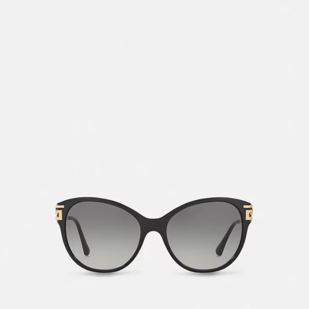 Versace Black and Gold Cat-Eye Sunglasses